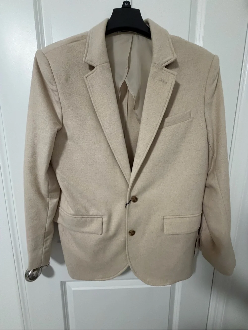 Stafford Regular Fit Taupe Blazer Jacket Medium Wool Blend Classic NWT